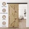 JUBEST 6FT Sliding Barn Door Hardware Track Kit, Aluminium Alloy