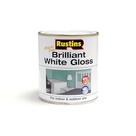 RUSTINS Brilliant White Gloss Paint 500ml