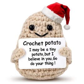 AZZORI Crochet Potato – Potato Stuffed Animal 3.14" x 2.36" with Yarn Texture