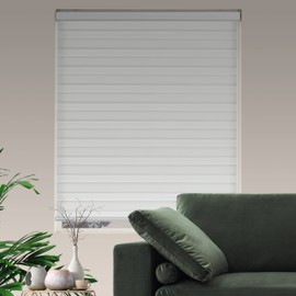 JIANGPIN TEXTILE Zebra Blinds Window Blind Zebra Shade Blinds for Windows Roller Sheer Shades Privacy Light Filtering Shades for Home Kitchen Bathroom (Width 47'' X Height 72'' White)