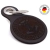 Samunshi® Leather Keyring with Engraving with Various Motifs Gifts Made