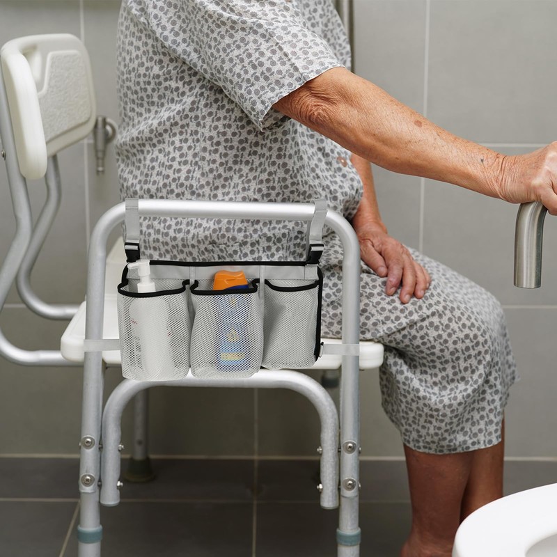 Beautyflier Removable Hanging Bag for Shower Chair, Commode Chair Side