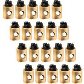 VARKAGE Pack of 20 Bowden Cable Nipples, Replacement Motorcycle Solderless Throttle Cable Screw Nipple Accessories for Car Motorcycle Bicycle Metal, 5 x 6 mm