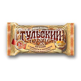 Krasnyi Oktyabr Tulskiy Pryaniki (Tula Gingerbread) With Ginger and Marzipan Filling 140g/4.93oz (pack of 5) Famous Russian Dessert, 5.0 Count