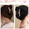 Valentine's Day Hair Clips for Women Girls Pink Heart-Shaped Valentine's