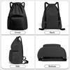 Drawstring Backpack Waterproof Gym String Bag for Women Men, Pull