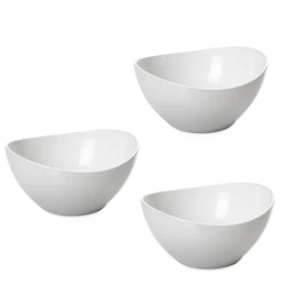 omada Design Set of 3 Plastic Bowls, Two-Tone, 40 cl, Shatterproof, Stackable, Dishwasher Safe, Trendy Line