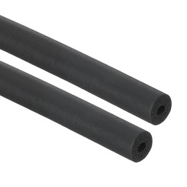 PATIKIL 2mm ID x 8mm OD x 1m Long Pipe Insulation Foam Tube, 2pcs Pipe Cover Wrap Roll EPDM Bar Tubing for Handle Grip HVAC Air Conditioner Units, Black