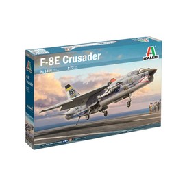 Italeri 1456S 1456S-1:72 F-8E Crusader Model Building Kit, Standing Model Building, Crafts, Hobby, Gluing, Plastic Kit, Detailed, Unpainted