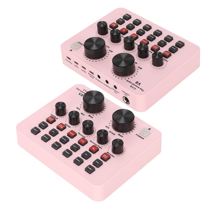 V8 USB Live Sound Card 48KHz 16 Bits Dual Channel