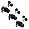 3 - Ashland Black Entry Knob with Matching Single Cylinder
