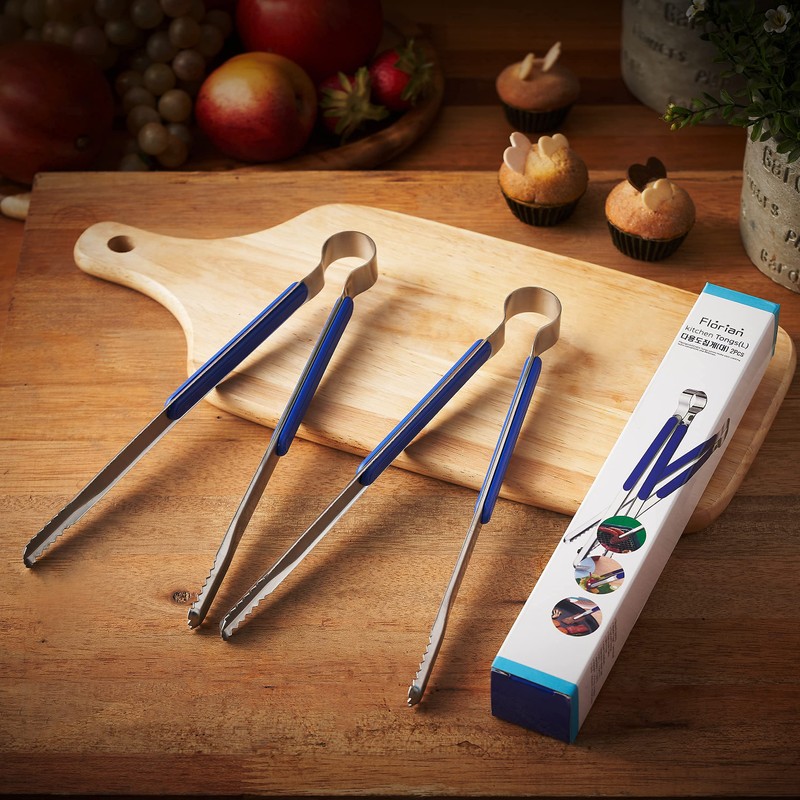 (Florian) Multi Proposal 10.04 Inch Tongs High strength stainless steel,