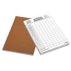 Exqline Mexican Train Score Pads, Dominoes Chicken Foot and Mexican Train Score Sheets 8.3'' X 5.5'' 70 Pages - Well-Made Large Size Paper Record Clearly and Easy to Read for Travel Gamenight