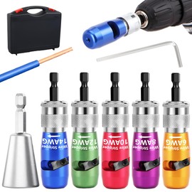 SICOU Wire Stripper and Wire Twister for Drill AWG Wire Stripping Wire Twisting Tool 6/8/10/14 AWG Cable Stripper Electrician Tool Set Electrical Wire Connector Tool