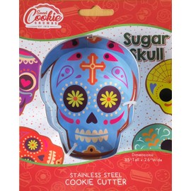 Sugar Skull - Cortador de galletas de acero inoxidable de alta calidad de grado alimenticio, apto para lavaplatos