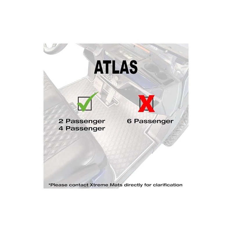 Xtreme Mats Rubber Atlas Compatible Diamond Design Full Coverage Floor