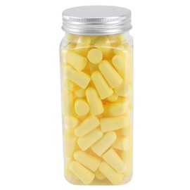 120pcs Sleeping Ear Plugs Noise Reduction Slow Rebound Sponge Expandable Elastic Easy Wearing Earplugs Yellow