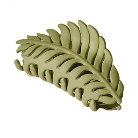 Green Hair Clamps Leaf shaped Many Teeth Big Claw Clips 3.5 Inch Non slip Leaves Hair Catch Barrette Jaw Clamp Hairpins for Women Girls Thin Thick Hair, Hair Clips, Hair Accessories Claws