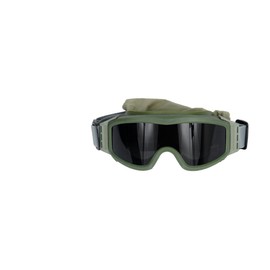 Lancer Tactical Airsoft Safety Goggles Basic - Smoke, Clear and Yellow Lens (Green)