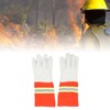 1 Pair Firefighting Gloves Comfortable Reflective Strip Flame Resistance Firefighter