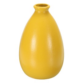 PATIKIL Flower Vase, Ceramic Vases for Flowers Matte Small Floral Vases Flower Arrangement for Home Decoration, Gold Yellow