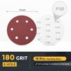 HARFINGTON 16 Pcs 9 Inch Sanding Disc 6 Hole 180