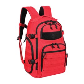 TRAILKICKER Military Tactical Backpack for Men, 35L Tactical Laptop Backpack, Tactical Bag Bug Out Bag, Army 3 Days Assault Pack - Red