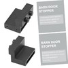TEHAUX 3pcs Barn Door Stopper Carbon Bumper for Sliding Doors
