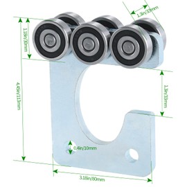 Fuperoo 6-Wheel Trolley Assembly Rollers.Strut Channel Rollers Trolley.for use with 1-5/8" Wide and All 1-5/8" or Taller Strut Channel.