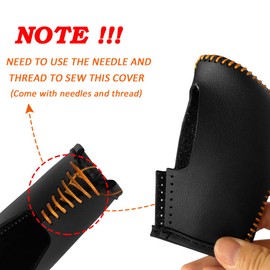 DEYTOP Gear Shift Cover for Subaru Crosstrek 2013-2017/ Impreza 2012-2016 Auto Leather Shifter Cover Protector Trim for Subaru Forester 2014-2018 Accessories (Black with Orange Stitches)