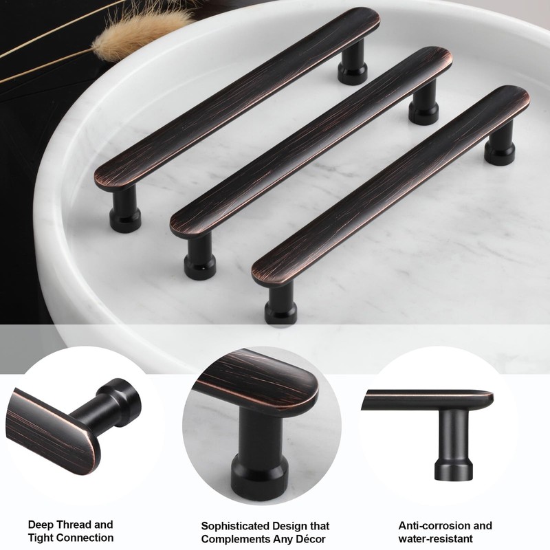 AITITAN 10 Pieces Kitchen Cupboard Handles - 128mm Hole Spacing