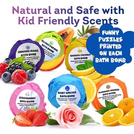 Relaxcation Bath Bombs for kids with UNICORN SURPRISES Toys inside - Perfect Gift for Girls