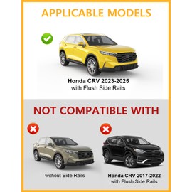 Tuyoung 260lbs Lockable Roof Rack Cross Bars Fit for Honda CRV CR-V 2023 2024 2025, Heavy Duty All Aluminum Anti-Theft Crossbar Roof Rail Rooftop Skiboard Canoe Kayak Bike Cargo Luggage Racks Carrier