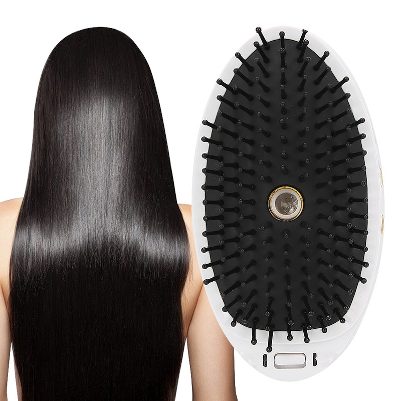Electric Ionic Hairbrush Portable Electric AntiStatic Straight Hair Massage Comb