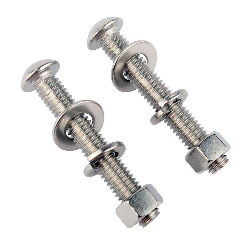 VAMUOEFL 3/8-16 Bolts, 1-1/2" Button Head Socket Cap Bolts Screws
