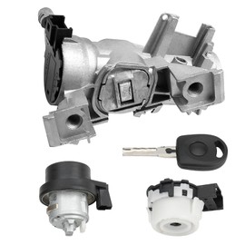 Car Ignition Switch Lock Barrel Starter Switch with Key 1K0905851B Replacement for Golf MK5 MK6 Touran Adi A3 R8, Replacement Parts 1K0905851B 1K0905865 30936044