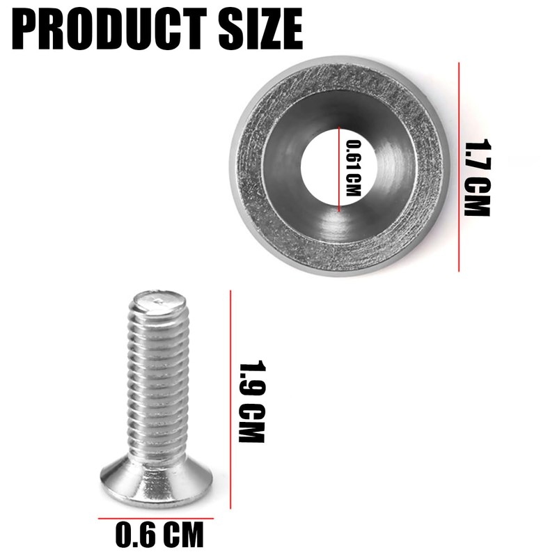 JNNJ 10 Pieces M6 Mudguard Washer Engine Compartment Dress Up