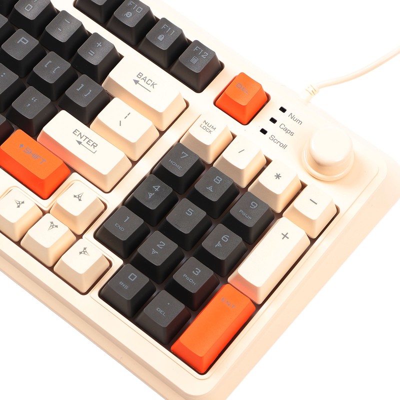 Gaming Keyboard USB 94 Keys LED Backlit Ergonomic Fodable Feet