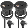 MAZZGOFOR 2pcs Small Desktop Power Grommet 2 Inch,10ft Cord,20W USB