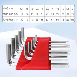 HAFRILY 11 Piece Allen Key Set (1.27mm-6mm) Metric Small Allen Key L Hex Key Set for Furniture and DIY Tools with Special Slots
