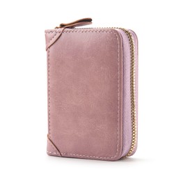 RFID Blocking Credit Card Hold 20 Card Slots Credit Card Holder Genuine Leather Small Card Case for Women or Men Accordion Wallet with Zipper Wallet Coin Pocket