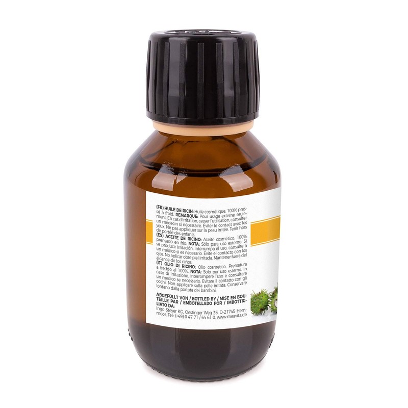 VitaFeel Rizinusöl - 100% reines kaltgepresstes Öl, nativ Ph. Eur,