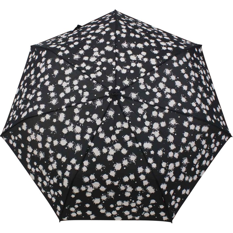 Knirps Slim Duomatic Paint Drops Pocket Umbrella, Wetprint-pink, Floral with