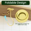 bussdis Under Cabinet Banana Hook Adhesive: Foldable Banana Hanger, Gold