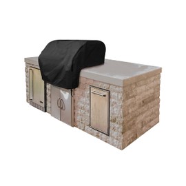 Covermates Built–in Grill Cover - Heavy-Duty Polyester, Weather Resistant, Drawcord Hem, Grill and Heating, 30W x 26D x 14H, Ripstop Black