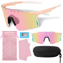 Uilfsur Fast Glasses Rave Sunglasses Women's Polarised Cycling Glasses Sunglasses Women's UV400, Sports Glasses for Outdoor Activities such as Riding, Skiing, Fishing, Running, Travel, etc
