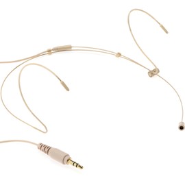 Saramonic DK6G Low-Profile Omni Headset Mic (Beige) w/ 3.5mm for 2.4GHz Wireless, Rode, DJI, TXS & Recorders, Cams, Mixers w/Plug-in Power