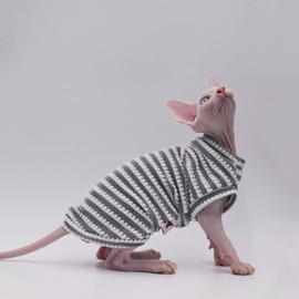 Devon Sphynx Cat Clothes - Pure Cotton Skin-friendly Summer Clothing for Small Cats and Dogs (PURPLE, XX-Large)