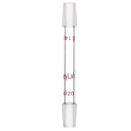 stonylab Glass 14/20 Straight Laboratory Adapter, Borosilicate Glass 14/20 Ground Inner Standard Taper Joints for Laboratory Lab Supply (70 mm)