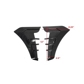 SDZ Carbon Effect Flexible Fender Side Air Vents Grilles Diffuser Intake Fit Ford